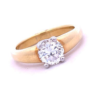 Two-Tone Solitaire Engagement Ring - Final Sale